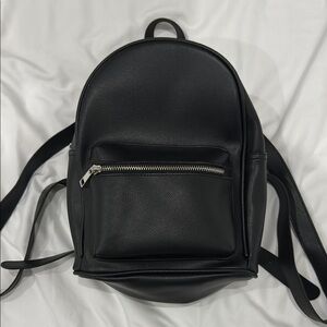 Black Leather Backpack